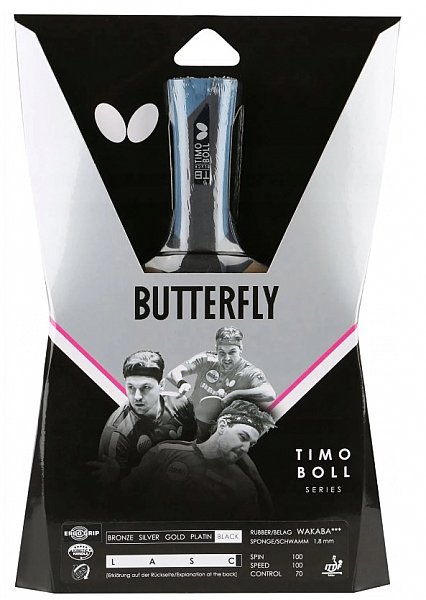 מחבט פינג פונג טניס שולחן בטרפליי BUTTERFLY Timo Boll BLACK