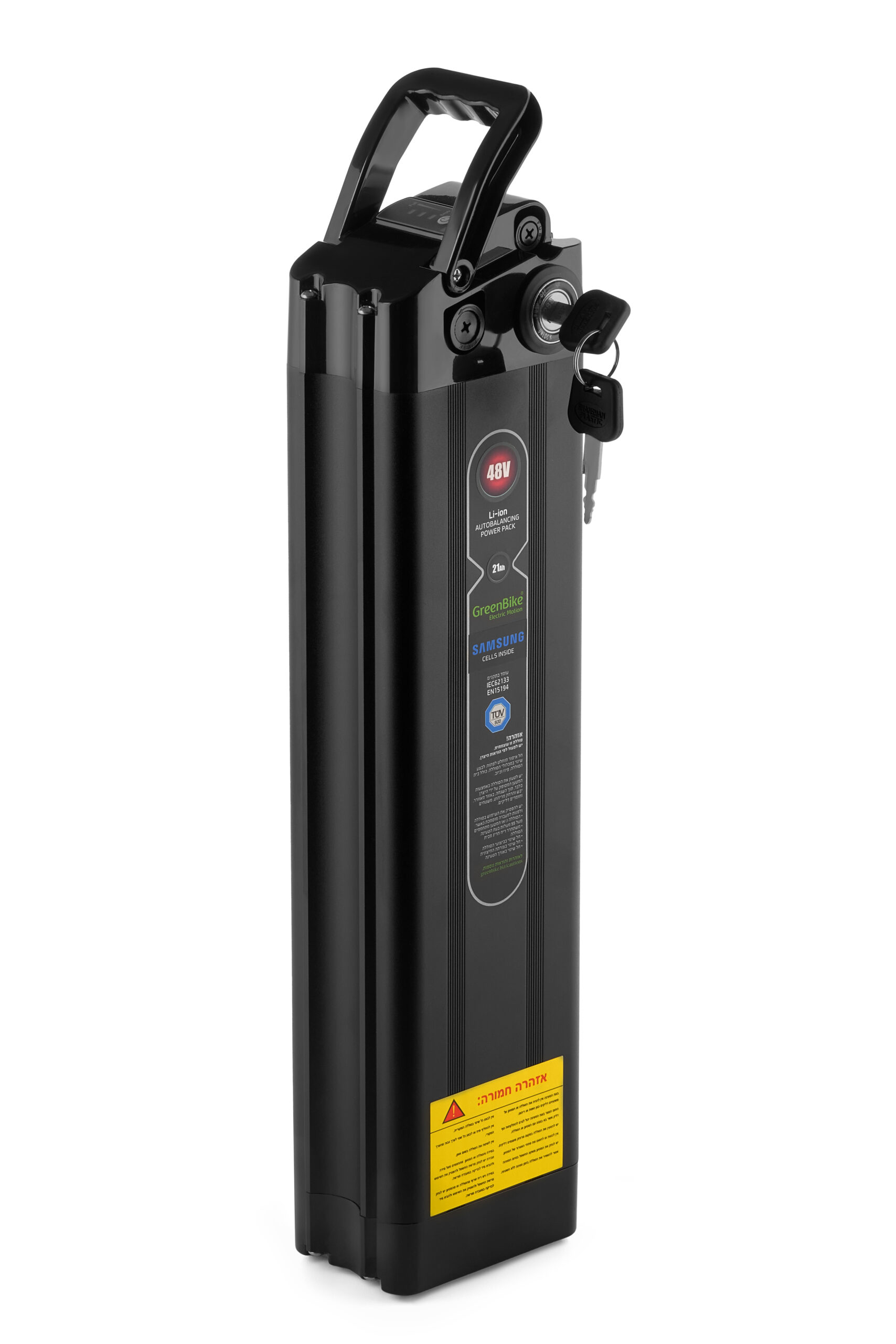 סוללה לאופניים 48V/21AH עם Double protection ומערכת איזון תאים אוטומטי