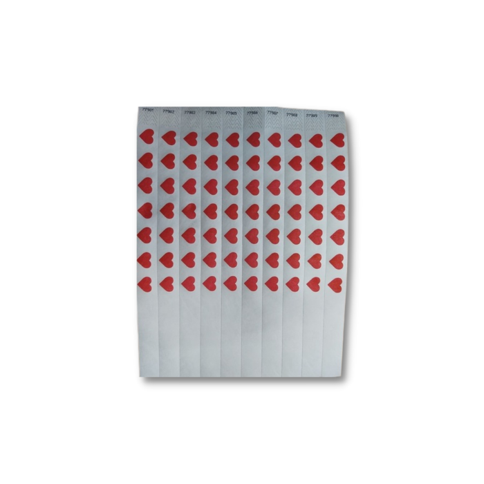 צמידי יד לאירועים עם דוגמה נייר ®Tyvek טייבק – 1000 יחידות
