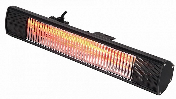 תנור אינפרא אדום אור צהוב נגד סנוור | דגם ZEUS GOLD 2000W | שחור מט