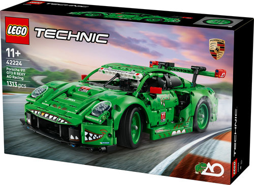 לגו טכני - מכונית מרוץ PORSCHE 911 GT3 R REXY AO RACING 42224