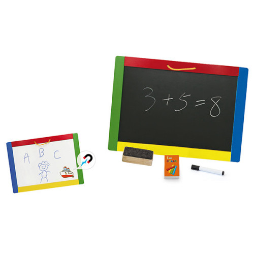 לוח כתיבה וציור אישי דו-צדדי מעץ (טוש+גיר) (ויגה)
