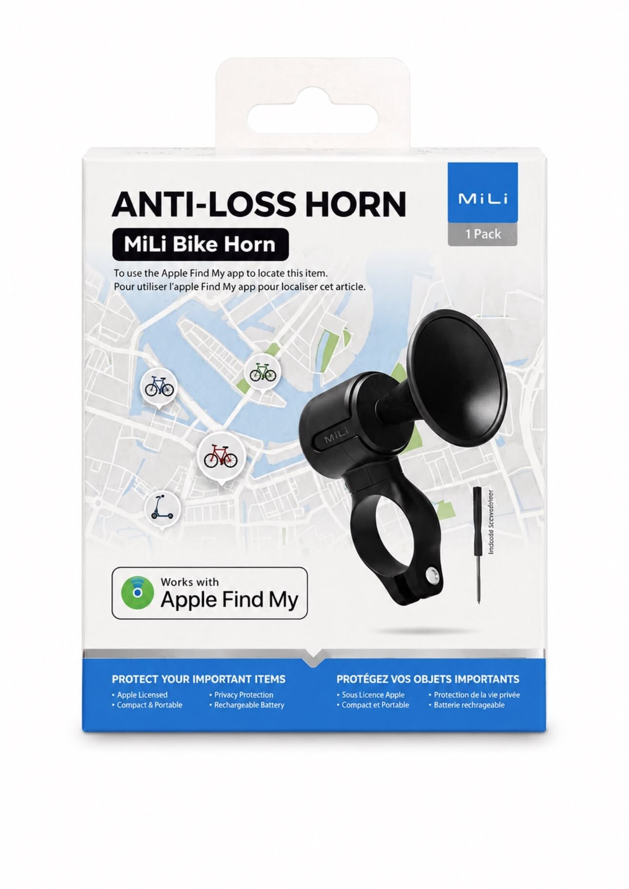 צופר אנטי-גניבה עם איתור Apple Find My
